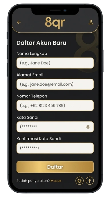 Cara Mudah Registrasi Akun Baru 8qr untuk Android