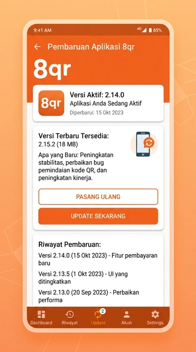 Riwayat Versi Aplikasi 8qr untuk Android
