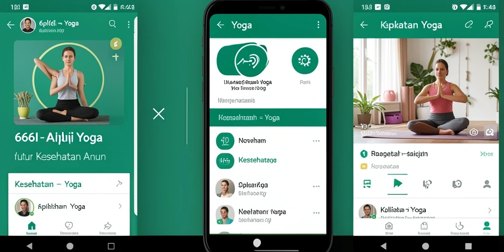 Screenshot aplikasi 666I menampilkan antarmuka latihan Yoga yang ramah pengguna.