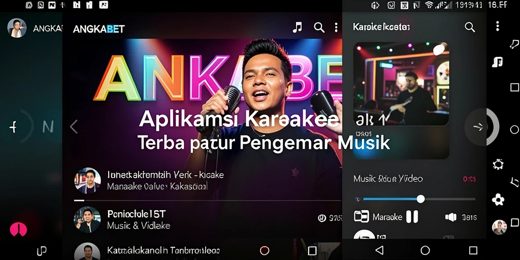Tampilan antarmuka ANGKABET yang intuitif untuk karaoke.