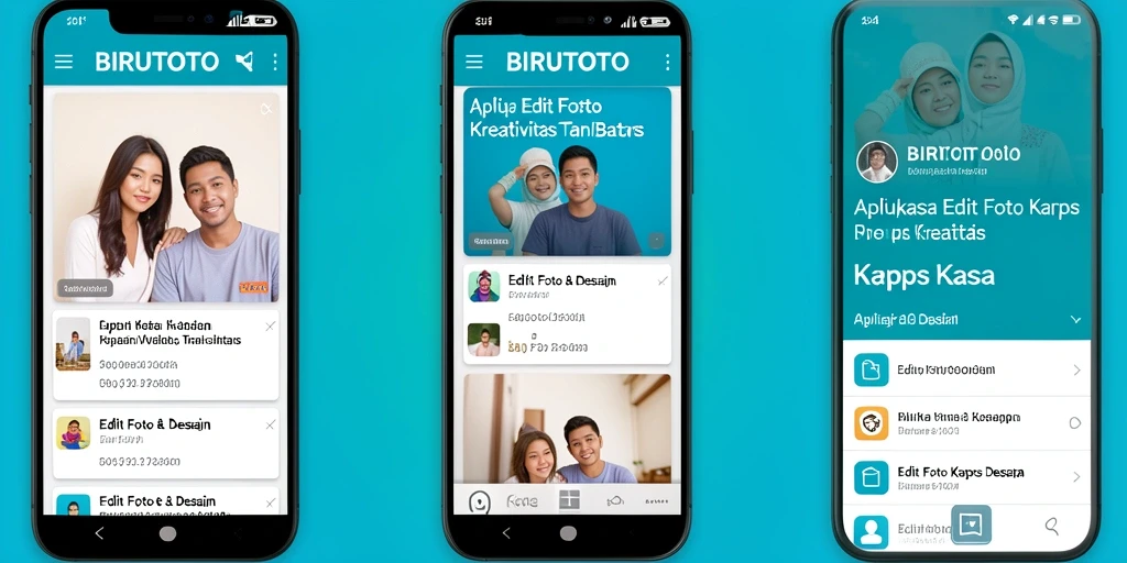 Antarmuka BIRUTOTO yang menarik saat mengedit foto Kertas Kaca.