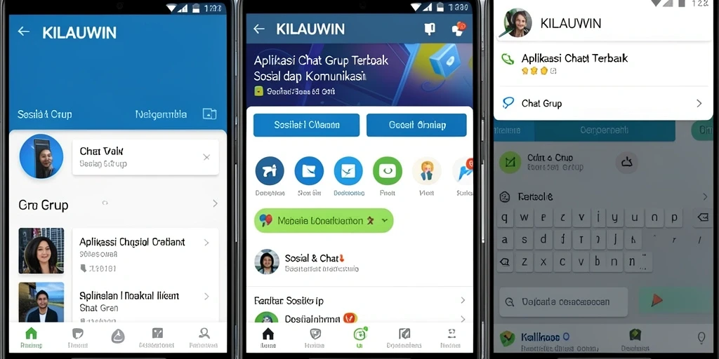 Antarmuka KILAUWIN yang intuitif dan memudahkan interaksi grup.