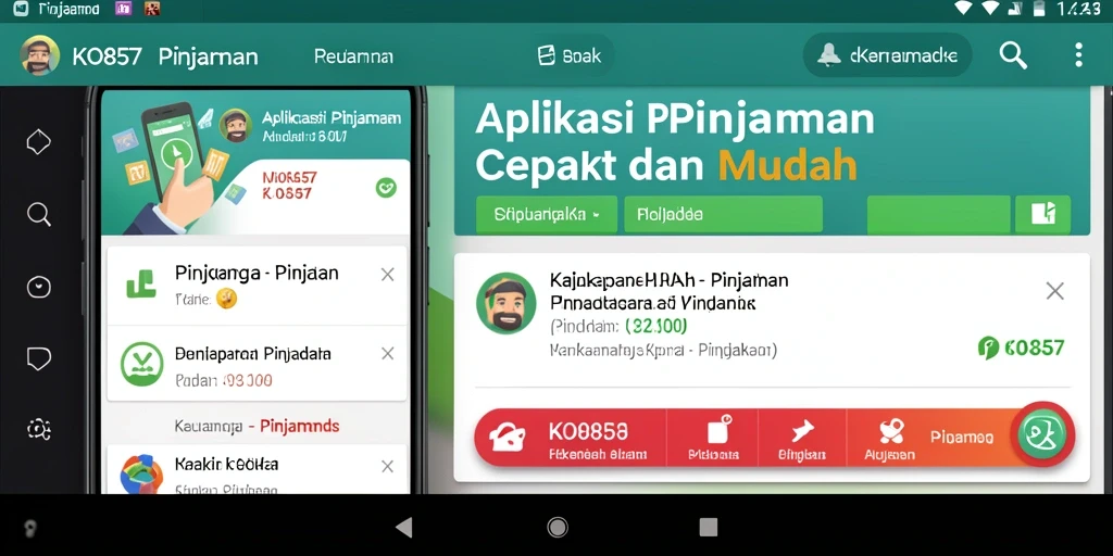 Tampilan antarmuka KO857 yang mudah digunakan untuk pengajuan pinjaman.