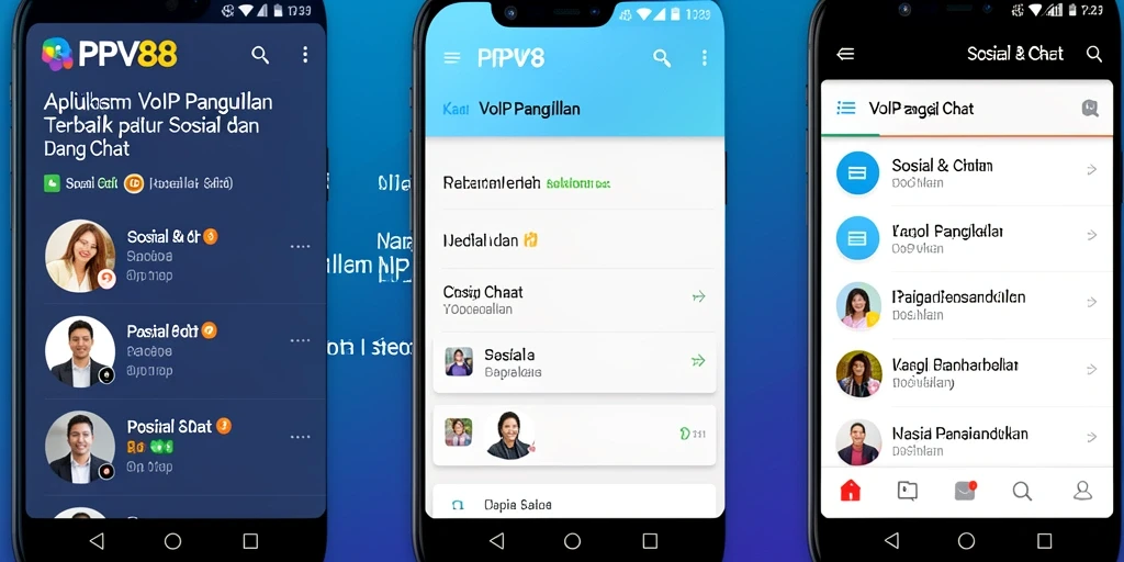 Tampilan antarmuka PPV88 memudahkan pengguna untuk melakukan panggilan VoIP.